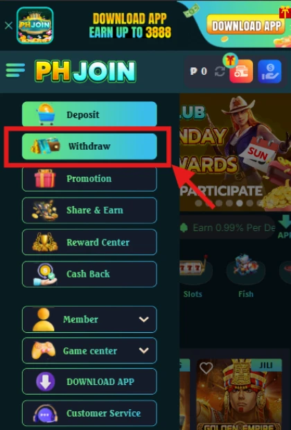 PHJOIN Withdrawal